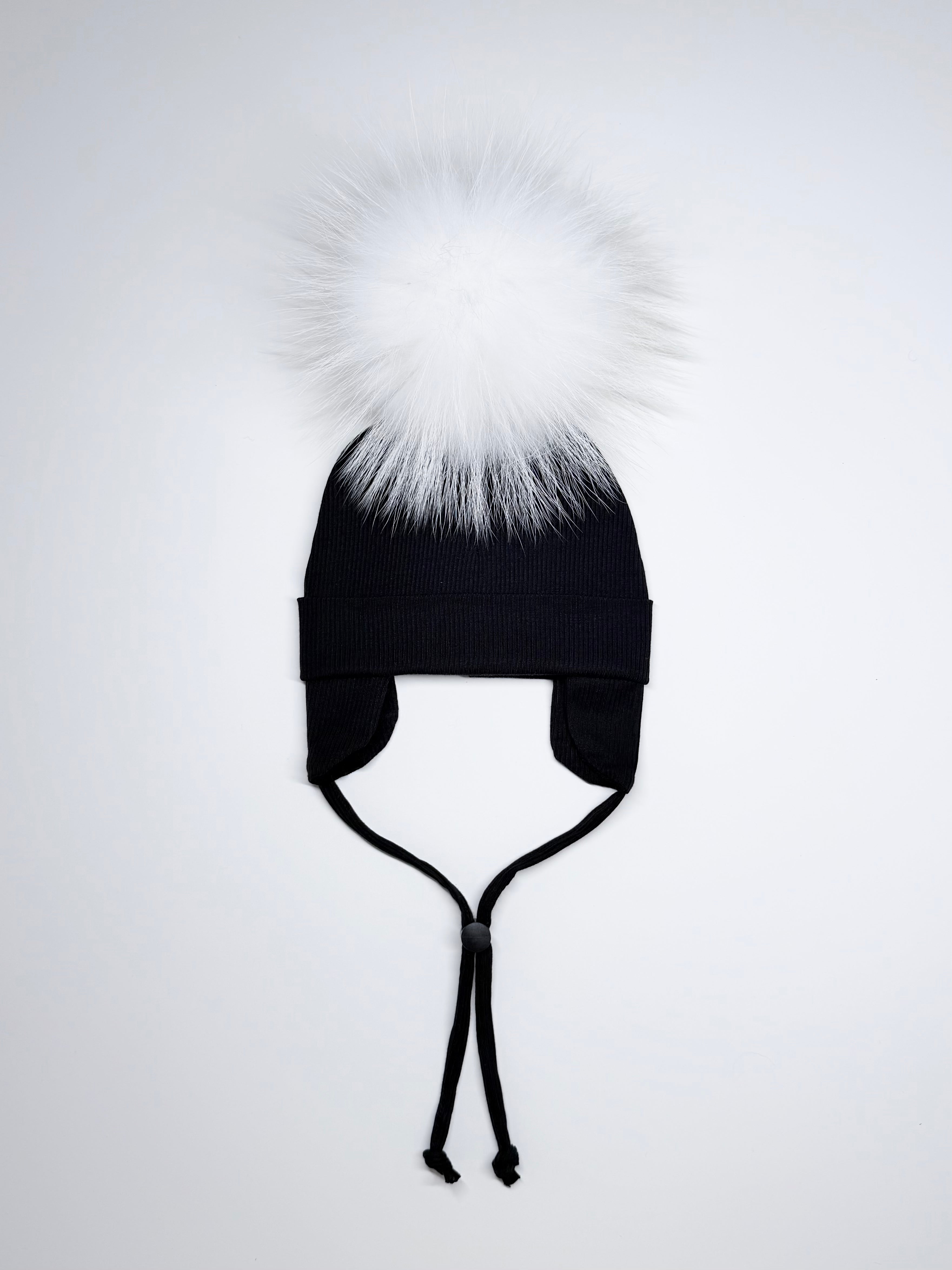 Tuque Mi-Saison Pompon Interchangeable Bébé 6-24M ''Noir''