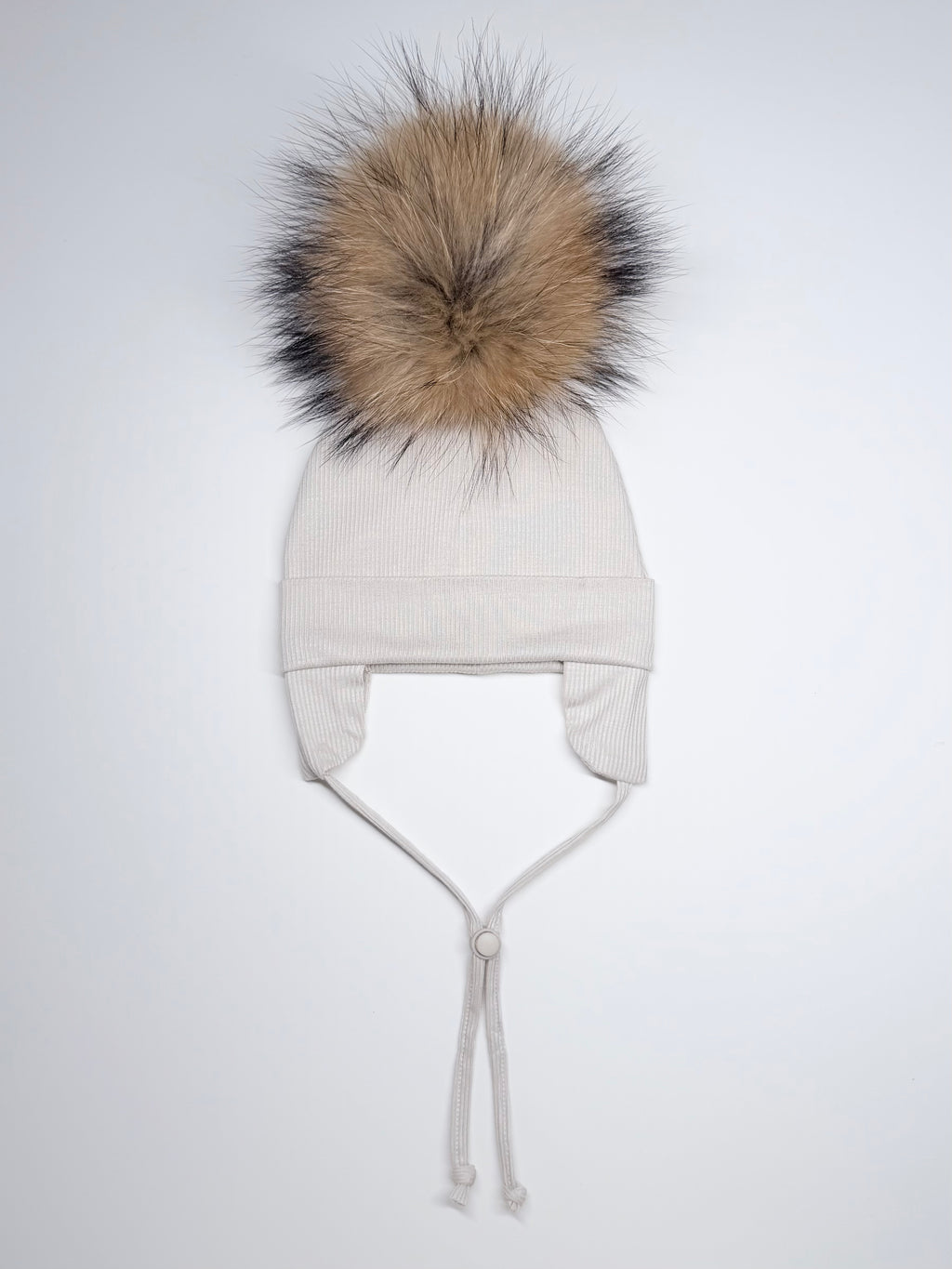 Tuque Mi-Saison Pompon Interchangeable Bébé 6-24M ''Beige''