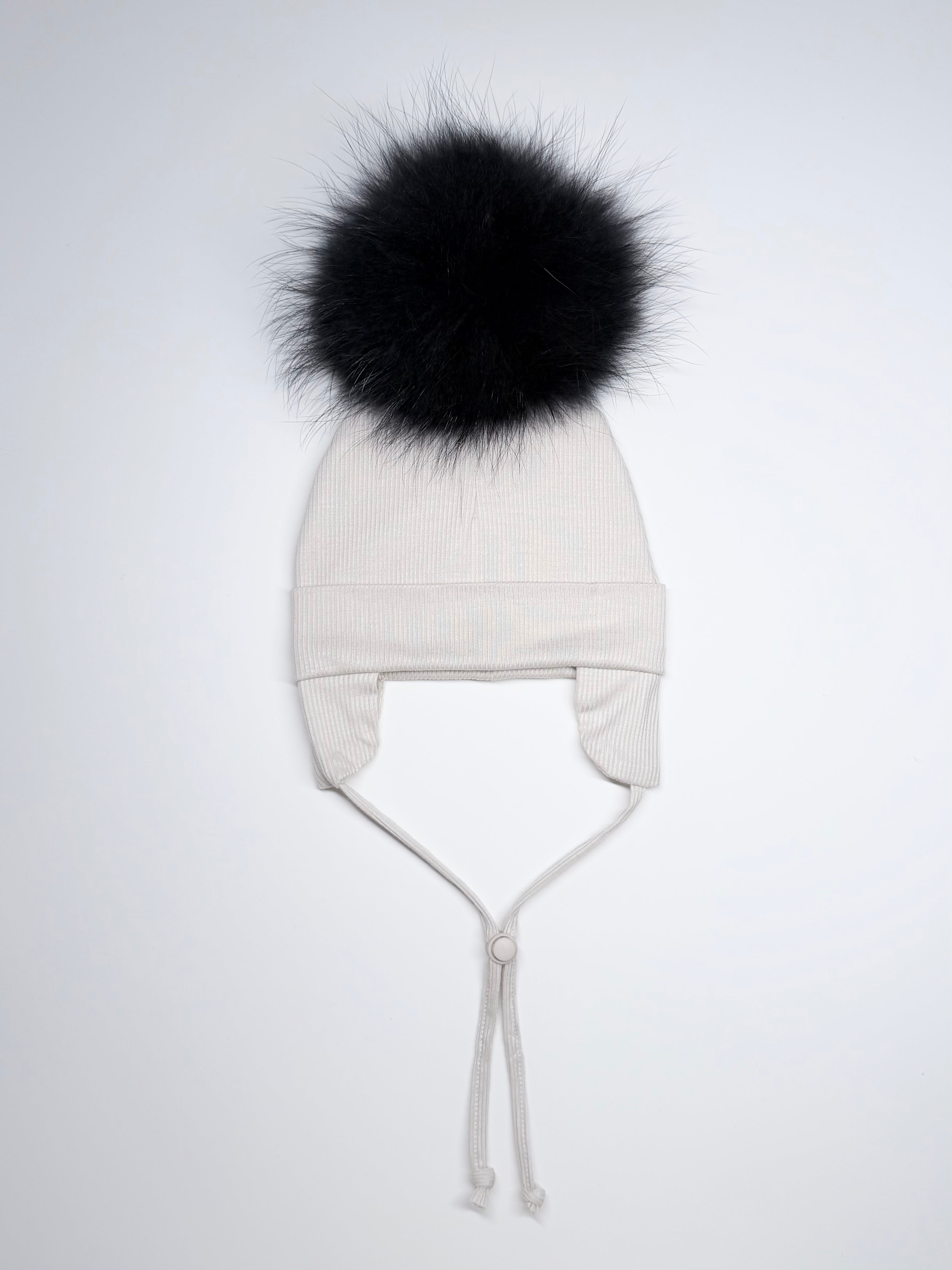 Tuque Mi-Saison Pompon Interchangeable Bébé 6-24M ''Beige''