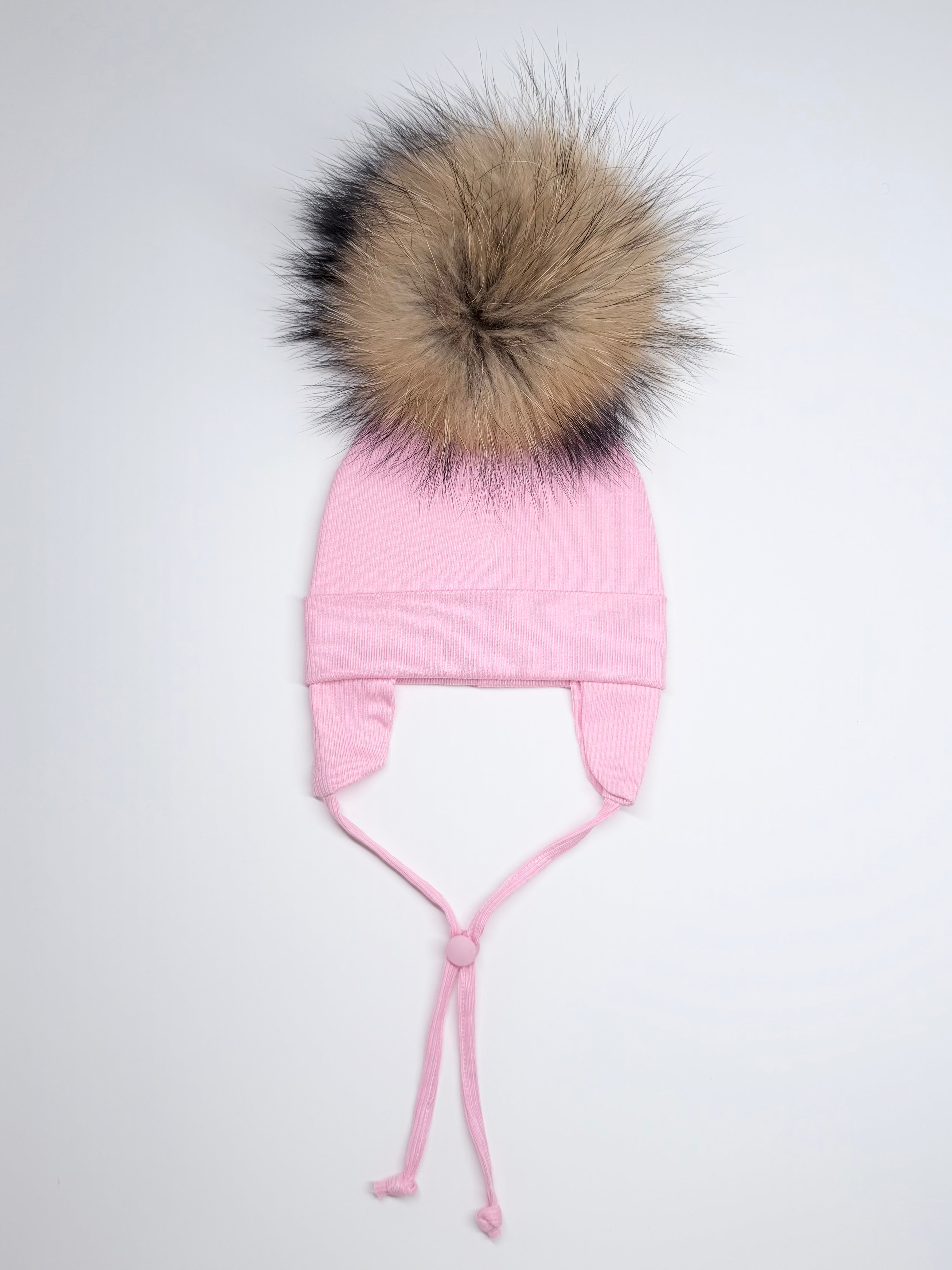 Tuque Mi-Saison Pompon Interchangeable Enfant 2-6 ''Rose''