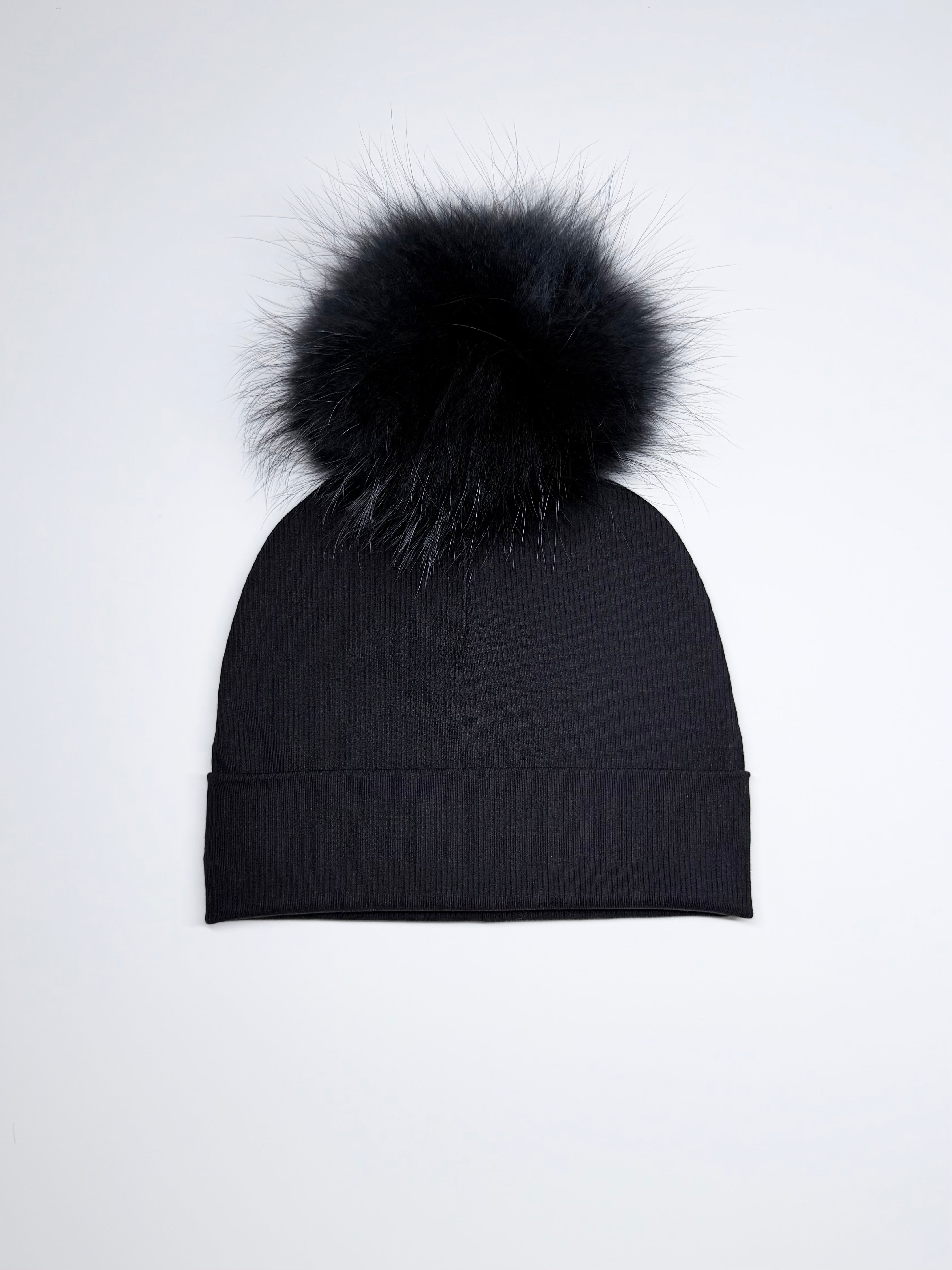 Tuque Mi-Saison Pompon Interchangeable Adulte O/S ''Noir''