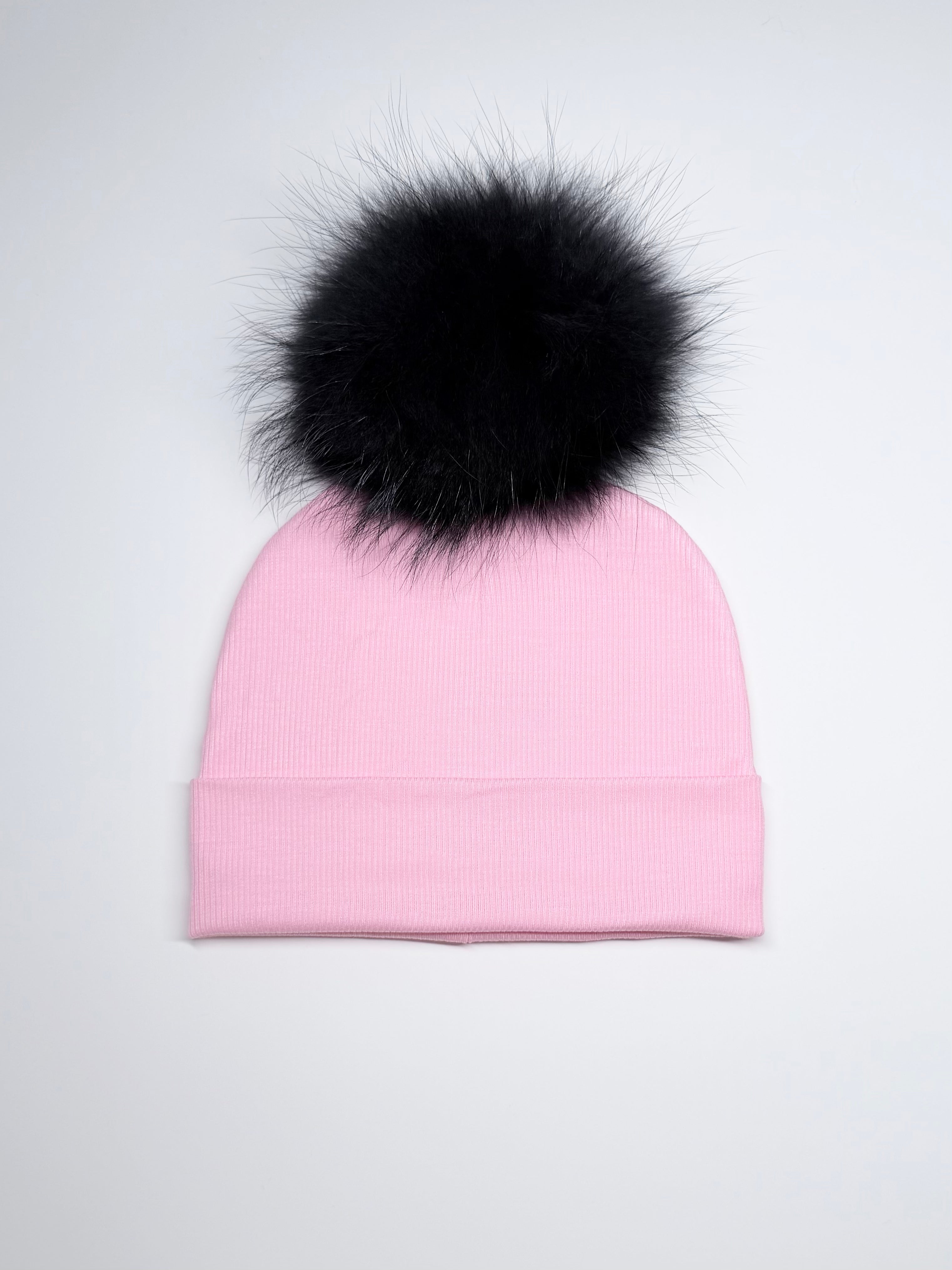 Tuque Mi-Saison Pompon Interchangeable Adulte O/S ''Rose''