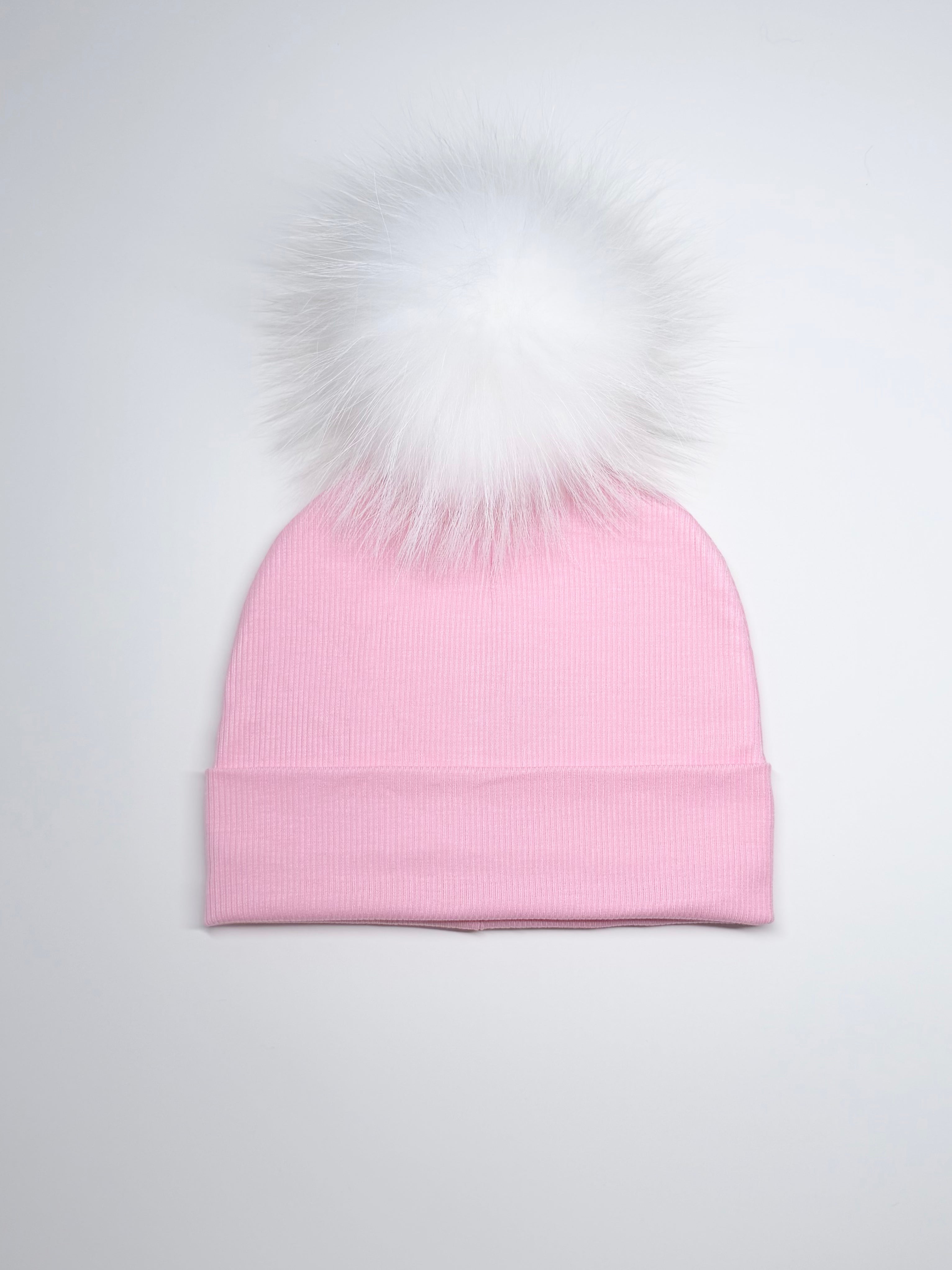 Tuque Mi-Saison Pompon Interchangeable Adulte O/S ''Rose''