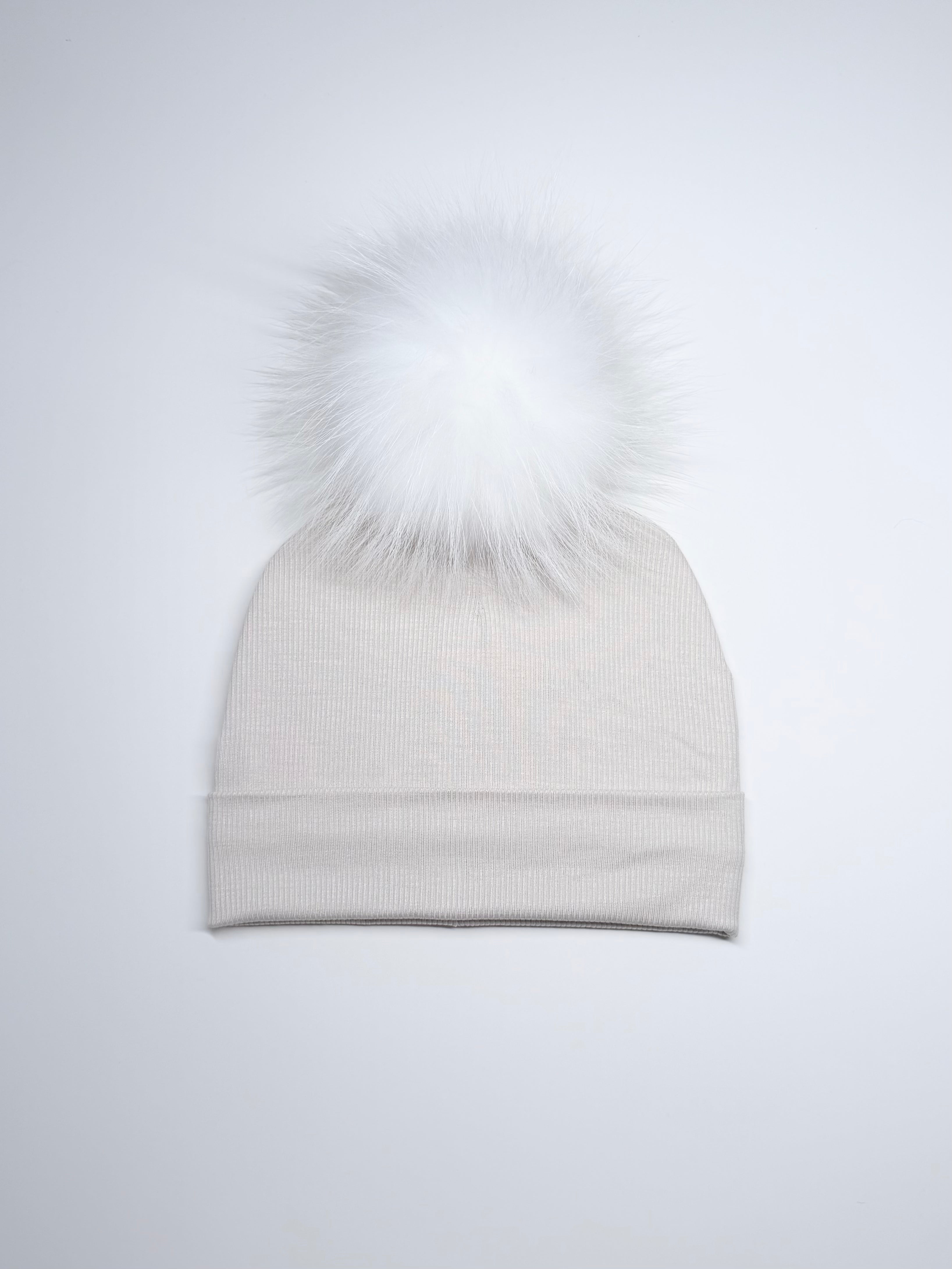 Tuque Mi-Saison Pompon Interchangeable Adulte O/S ''Beige''