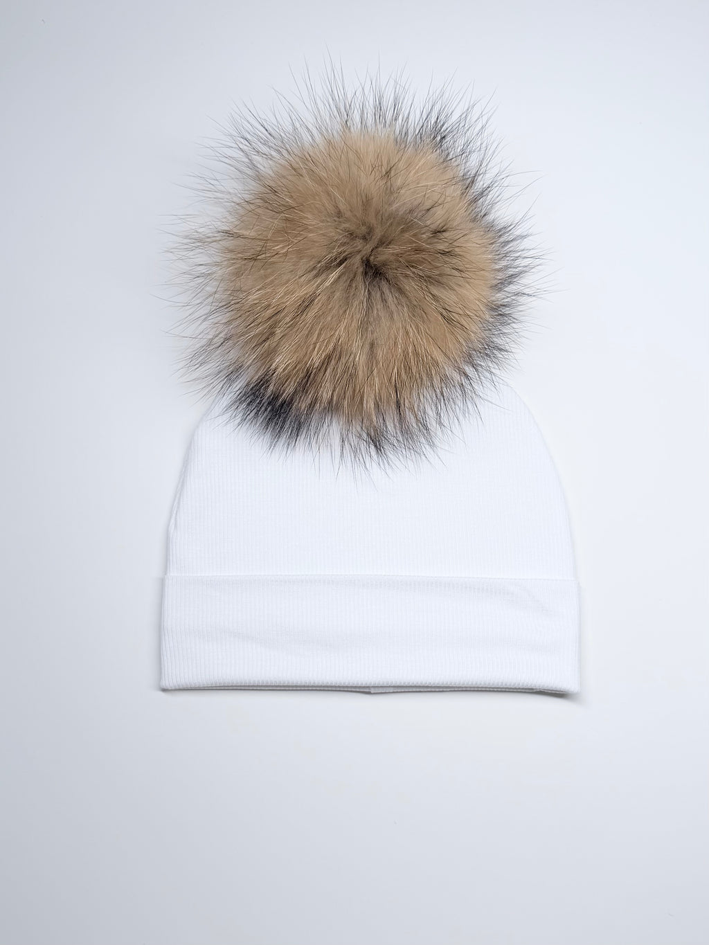 Tuque Mi-Saison Pompon Interchangeable Adulte O/S ''Blanc''