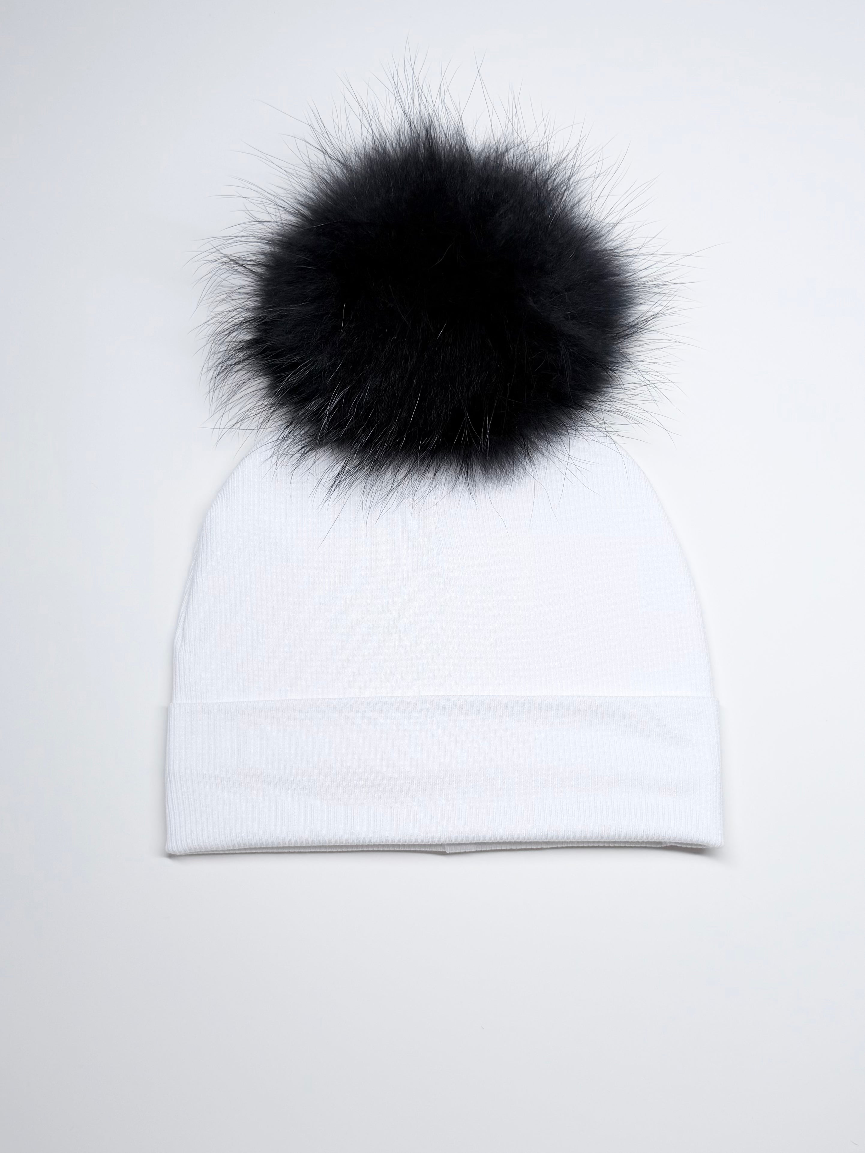 Tuque Mi-Saison Pompon Interchangeable Adulte O/S ''Blanc''
