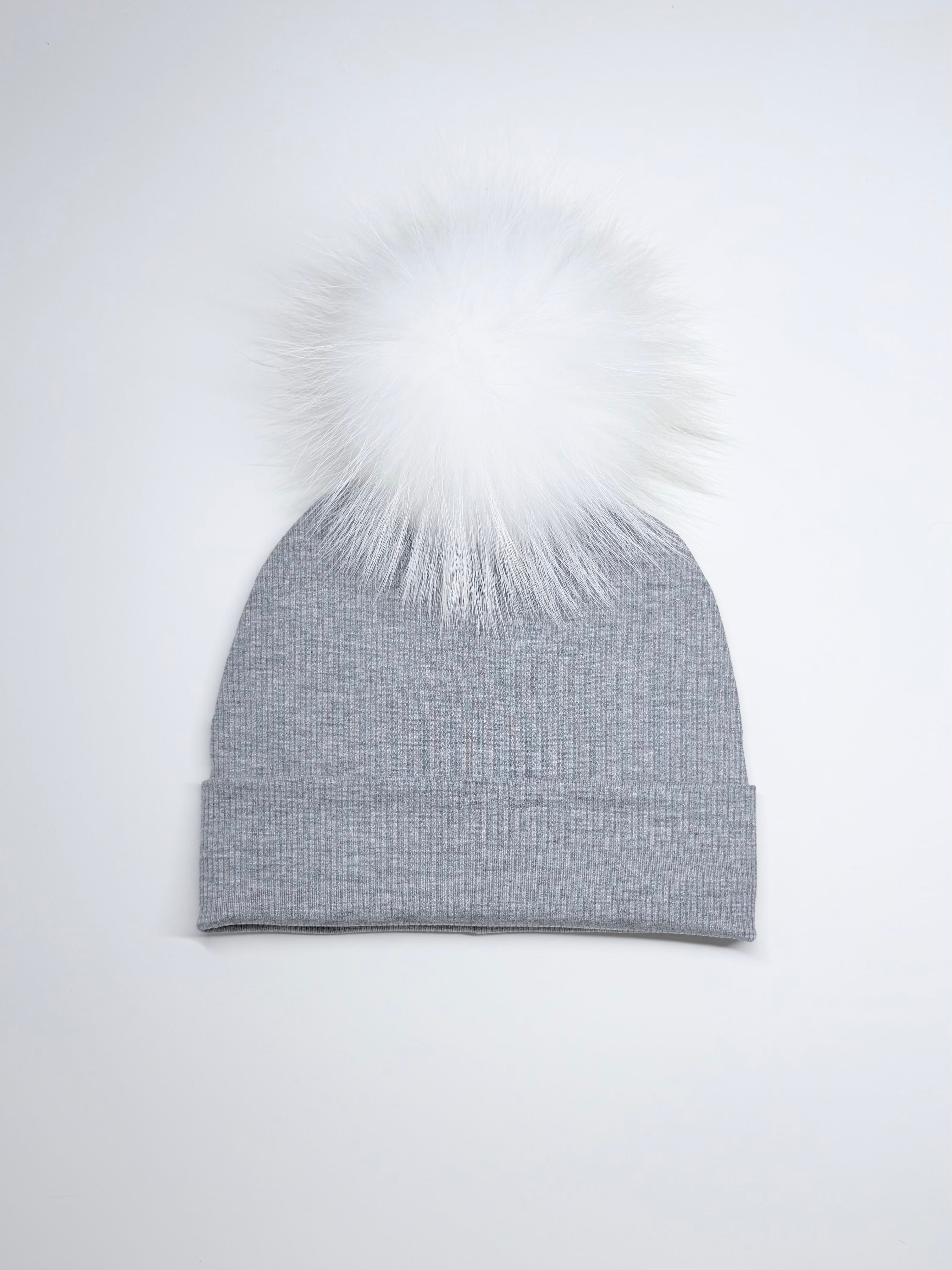 Tuque Mi-Saison Pompon Interchangeable Adulte O/S ''Gris''