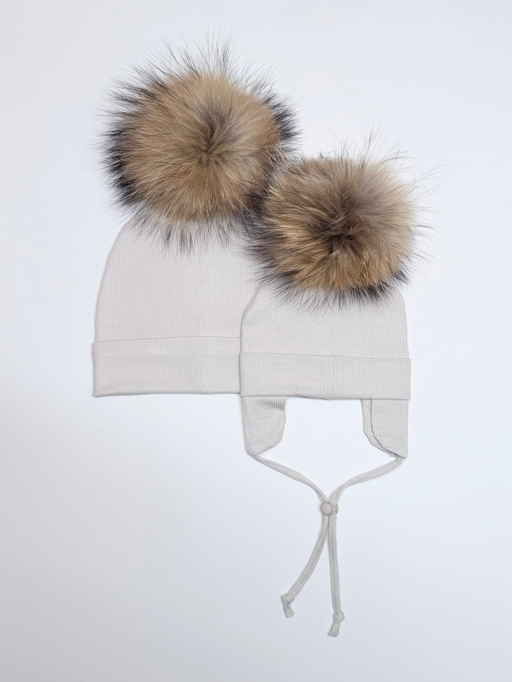 Duo Double-Layer Organic Cotton Interchangeable Pom ''Beige''